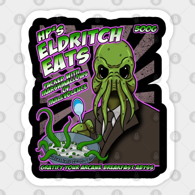 HP Lovecraft inspired cereal Sticker by Duckfieldsketchbook01